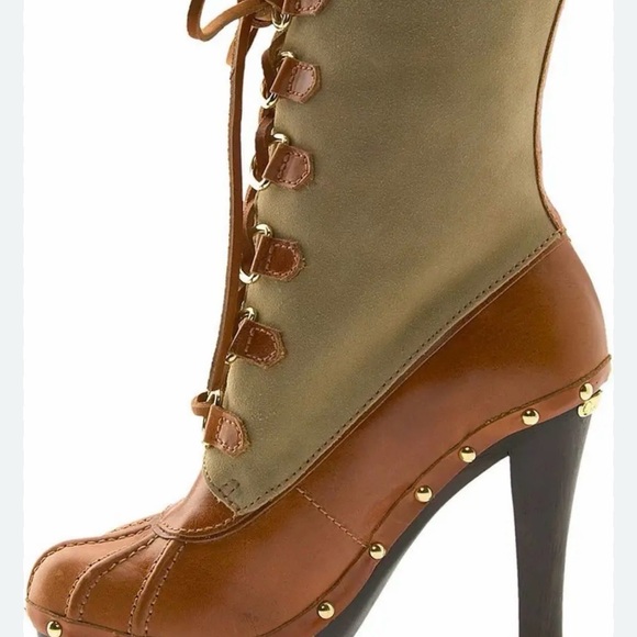 KORS Michael Kors Shoes - KORS Michael Kors Brown and Tan Lace Up Boots